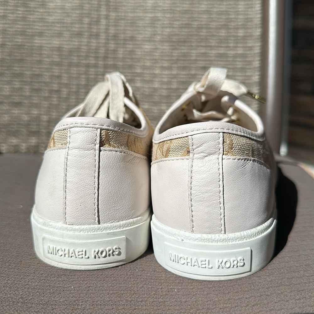 Michael Kors Signature MK Leather Trim City Sneaker  6 1/2 - Picture 4 of 7